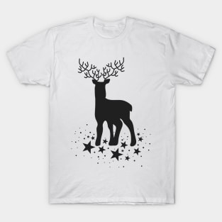 Christmas Deer Pattern T-Shirt